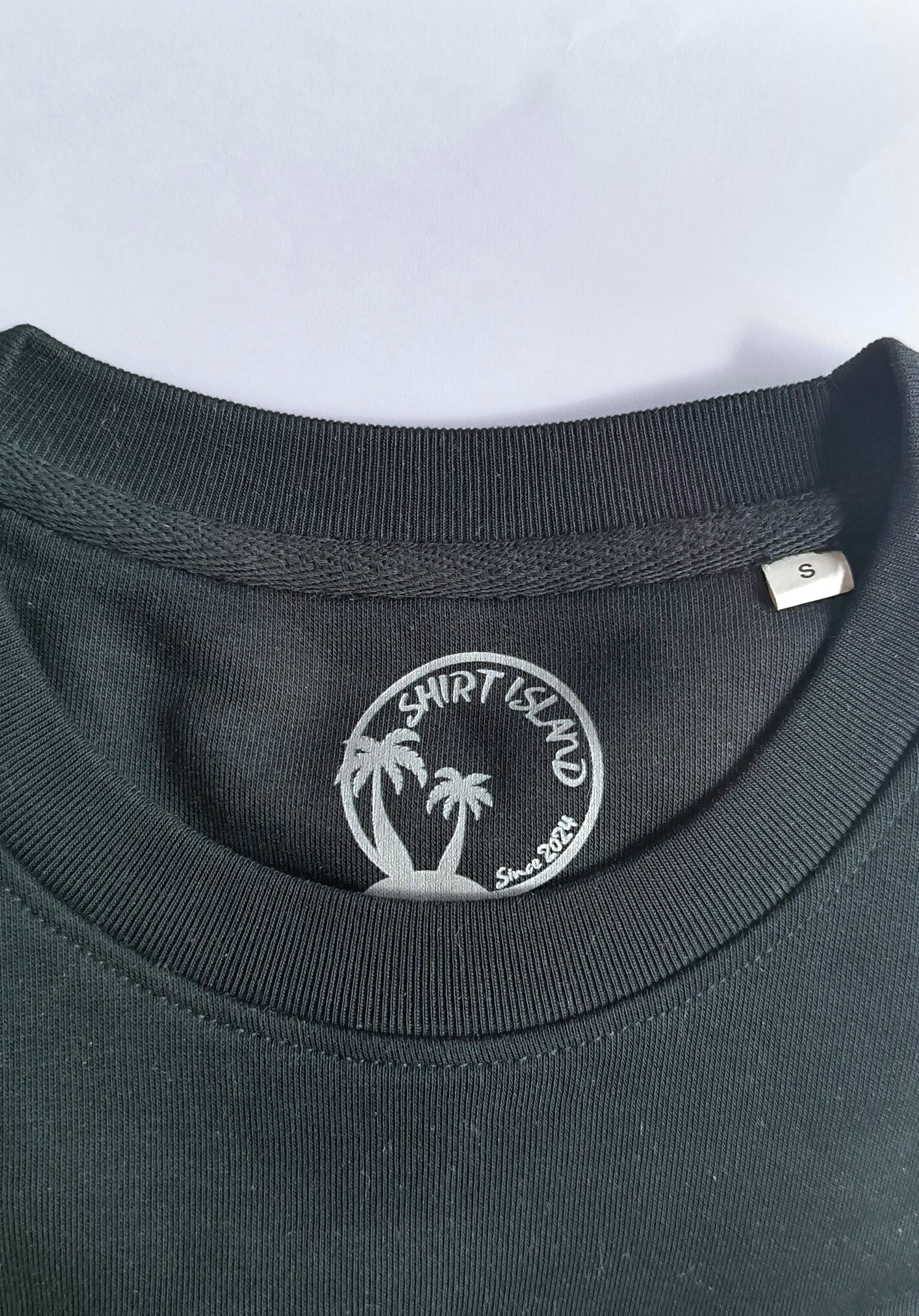 SWEATSHIRT BIO PREMIUM SURF SHIRT ISLAND COL NOIR
