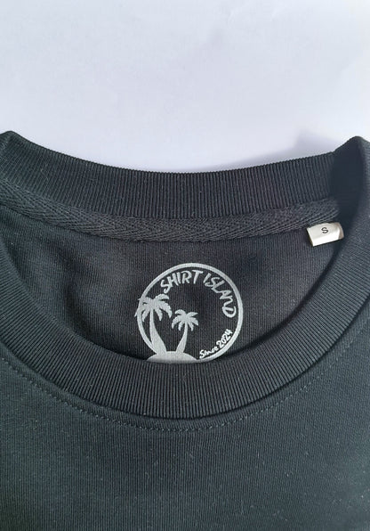 SWEATSHIRT BIO PREMIUM SURF SHIRT ISLAND COL NOIR