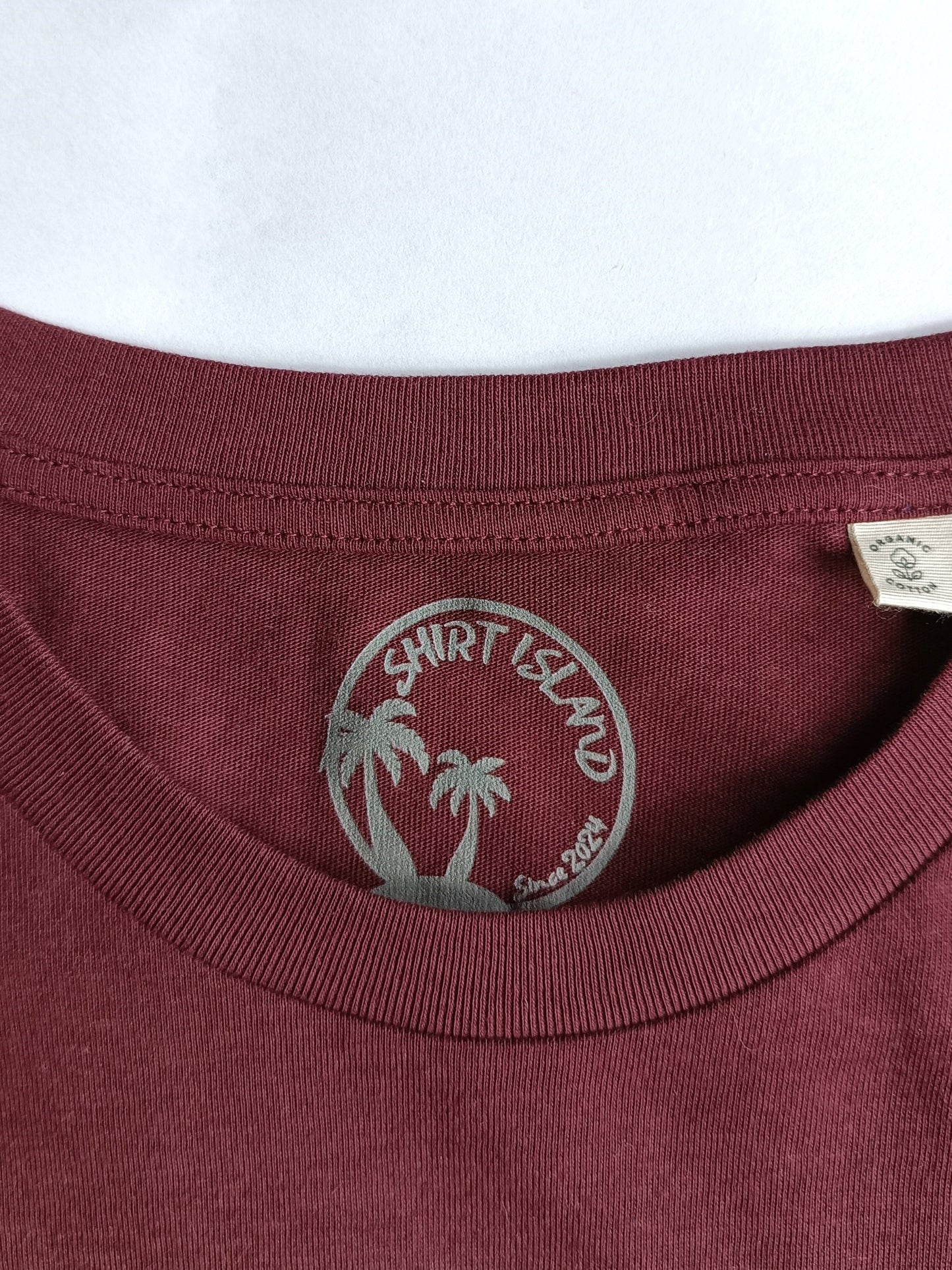 T-SHIRT BIO PREMIUM SURF LE MALE DE MER SHIRT ISLAND BORDEAUX COL