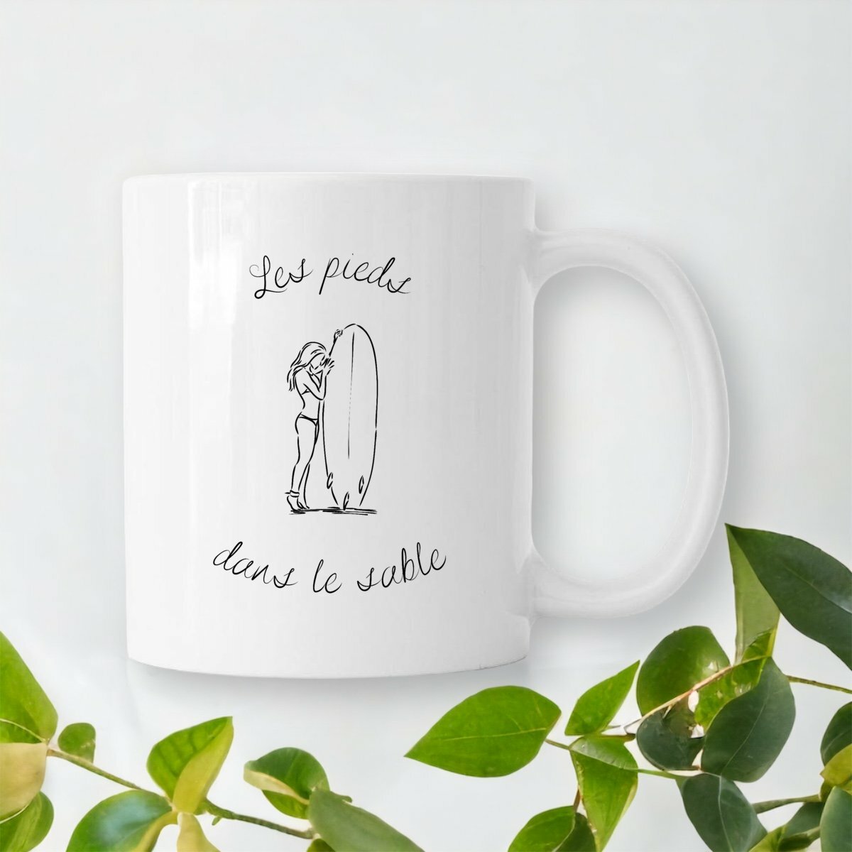 MUG CERAMIQUE SURF LES PIEDS DANS LE SABLE SHIRT ISLAND