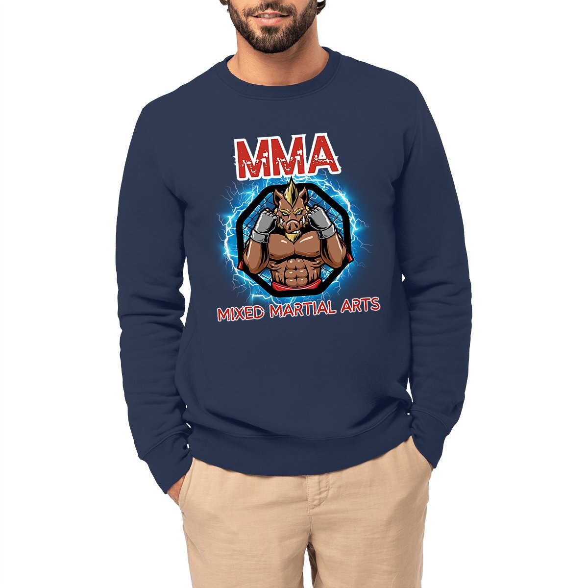 SWEATSHIRT BIO PREMIUM MMA SHIRT ISLAND MARINE MODEL