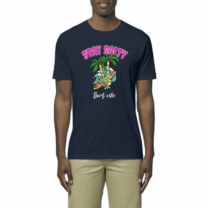 TEE SHIRT BIO PREMIUM SURF STAY SALTY SHIRT ISLAND MARINE MODEL