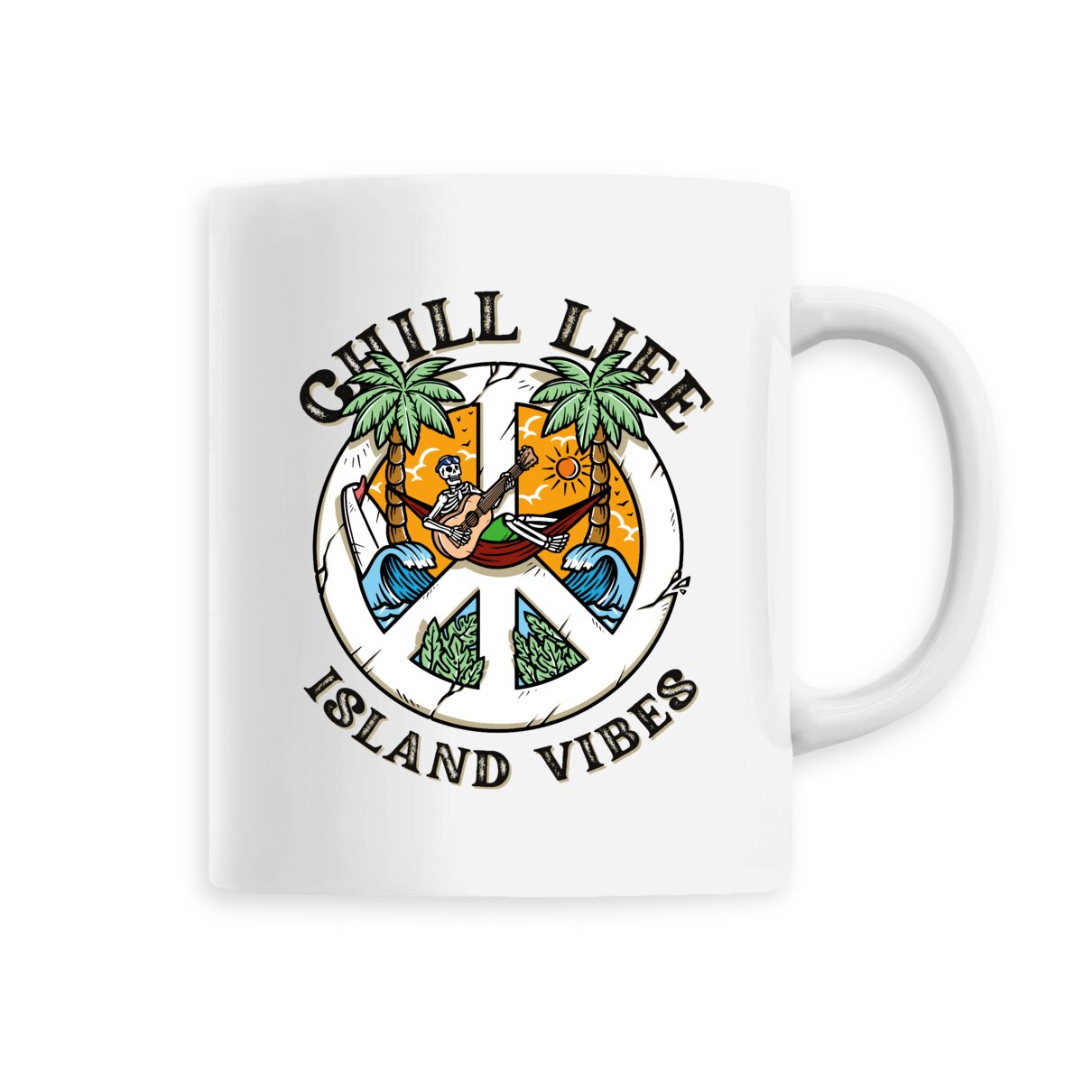 MUG CERAMIQUE SURF CHILL LIFE SHIRT ISLAND