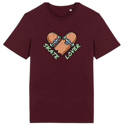 T-SHIRT BIO PREMIUM SKATE LOVER SHIRT ISLAND BORDEAUX