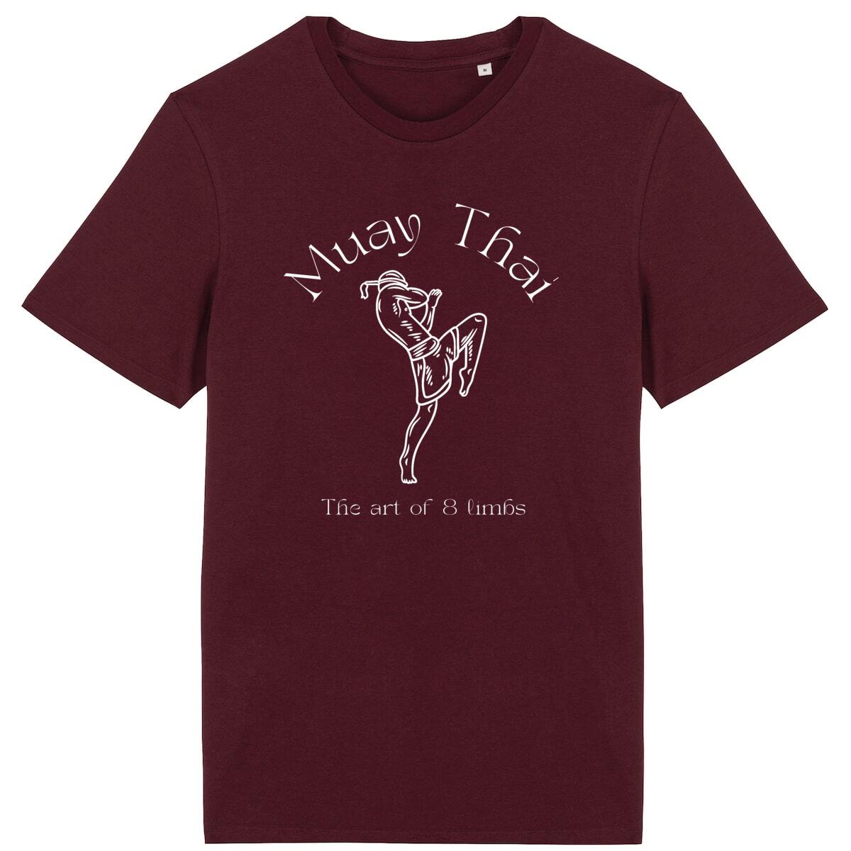 TEE SHIRT BIO PREMIUM MUAY THAI SHIRT ISLAND BORDEAUX