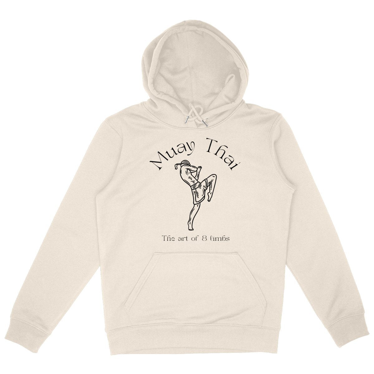 SWEATSHIRT A CAPUCHE BIO PREMIUM MUAY THAI SHIRT ISLAND IVOIRE
