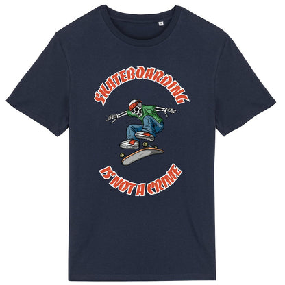TEE SHIRT BIO PREMIUM SKATEBOARDING IS NOT A CRIME SHIRT ISLAND MARINE