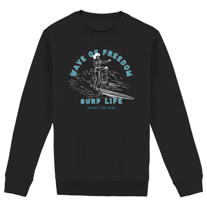 SWEATSHIRT BIO PREMIUM SURF WAVE OF FREEDOM SHIRT ISLAND NOIR
