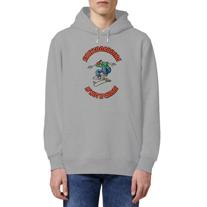 SWEATSHIRT A CAPUCHE BIO PREMIUM  SKATEBOARDING IS NOT A CRIME SHIRT ISLAND GRIS MODEL